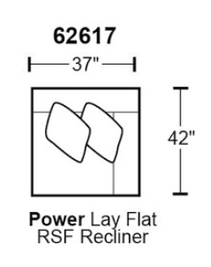 Catnapper McPherson Power Lay Flat RSF Recliner in Buff 62617