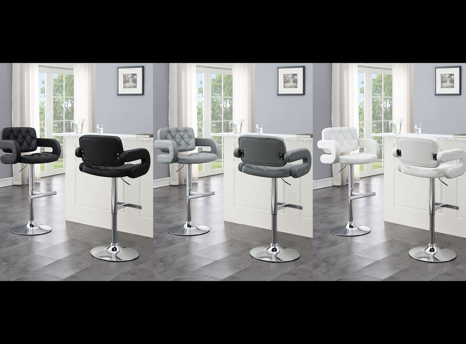 Angelina GRAY LEATHER PU BAR STOOL - ST120-GRY image