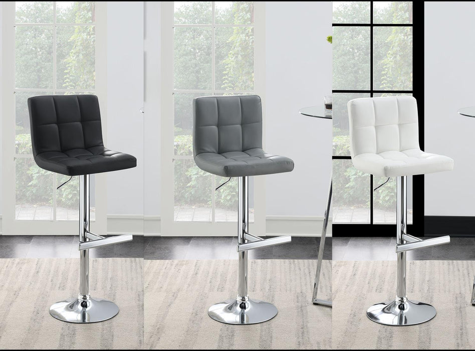 Ariel WHITE LEATHER PU BAR STOOL - ST140-WHT image