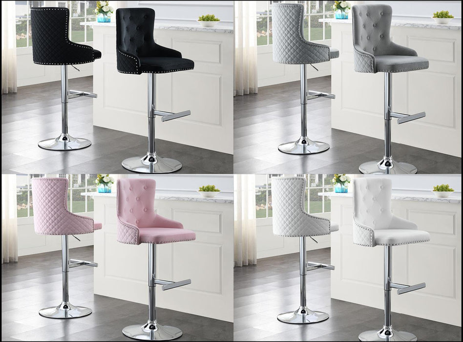 Amelia PINK VELVET BAR STOOL - ST115-PNK image