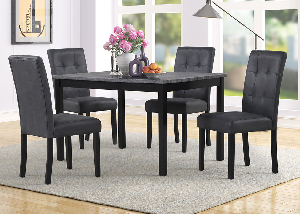 TABLE AND 4 X SIDE CHAIRS - D536-5