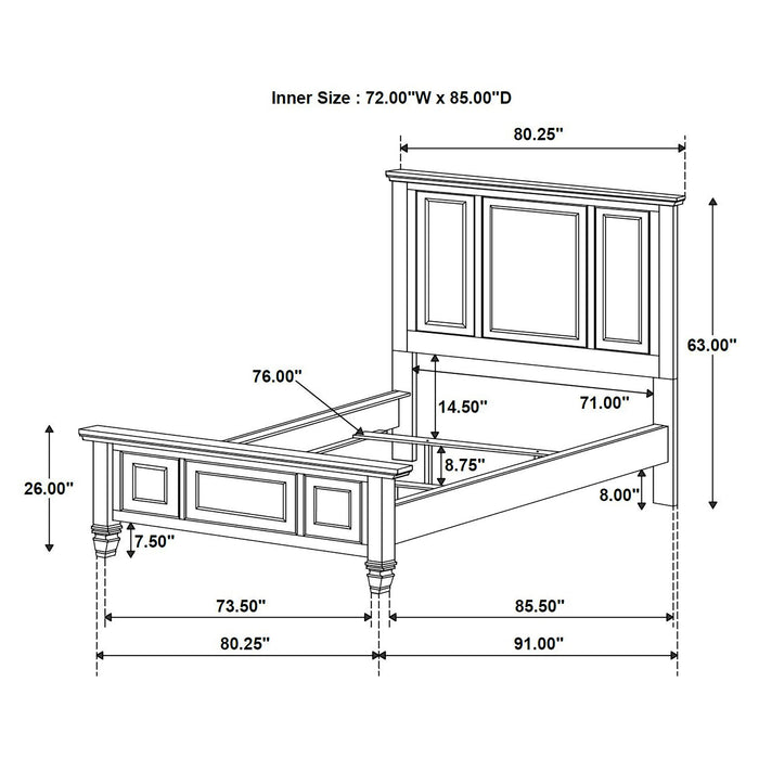 Sandy Beach Panel Bed