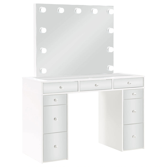 Regina Makeup Vanity Table with LED Mirror and Stool