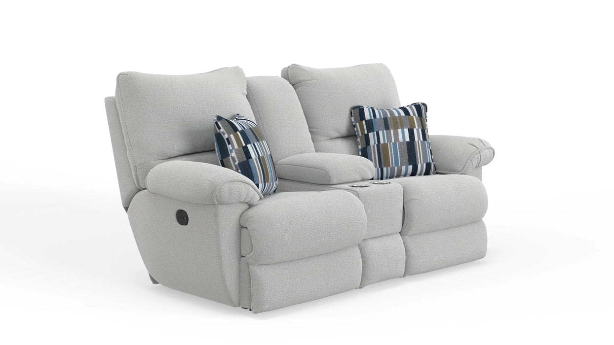 Lenny Power Lay Flat Reclining Console Loveseat
