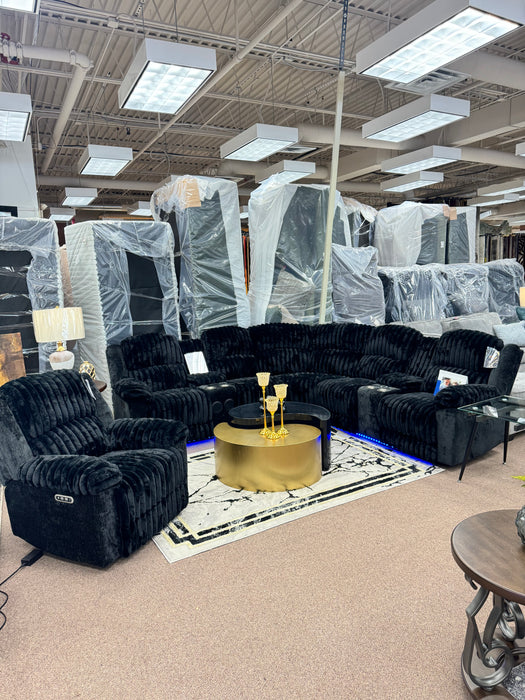 Ultimate Black Corduroy Sectional