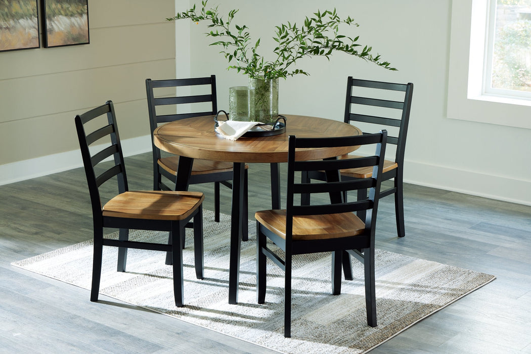 Blondon Dining Table and 4 Chairs (Set of 5) - Factory Furniture Outlet Store