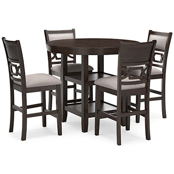 Langwest Counter Height Dining Table and 4 Barstools (Set of 5) - Factory Furniture Outlet Store