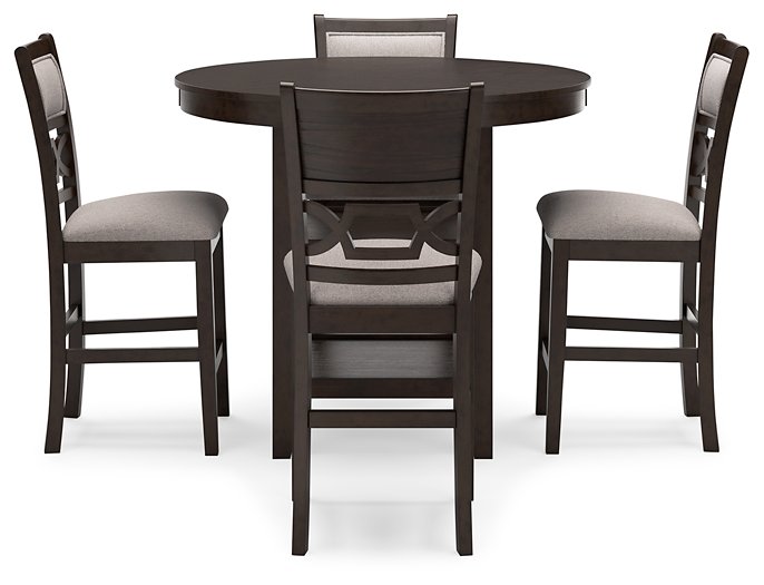 Langwest Counter Height Dining Table and 4 Barstools (Set of 5) - Factory Furniture Outlet Store
