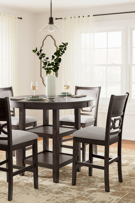 Langwest Counter Height Dining Table and 4 Barstools (Set of 5) - Factory Furniture Outlet Store