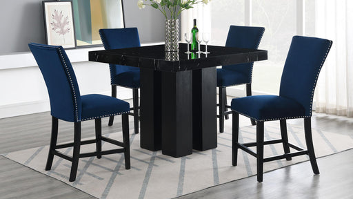 Aelia BLUE VELVET PUB CHAIR (2/Box) - D132-BK image