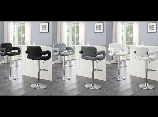 Angelina GRAY LEATHER PU BAR STOOL - ST120-GRY image