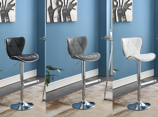 Aria WHITE LEATHER PU BAR STOOL - ST135-WHT image