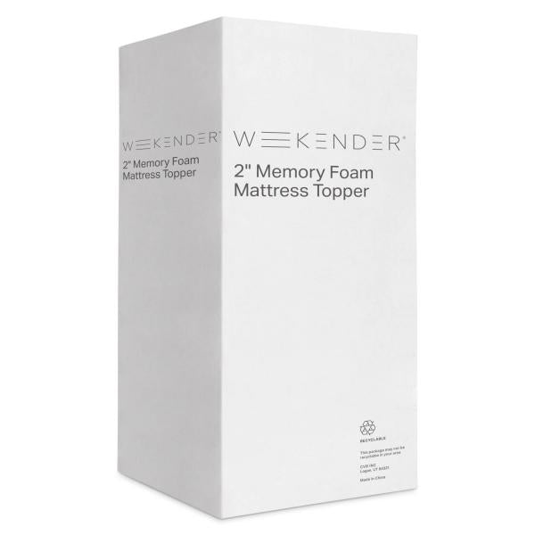 Malouf Weekender 2" Memory Foam Mattress Topper – Pressure Relief & Comfort Upgrade  E-Commerce Style