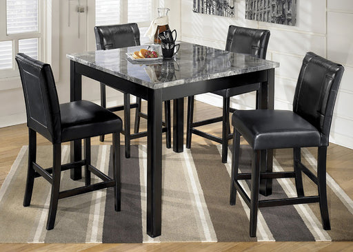 PUB TABLE AND 4 X PUB CHAIRS - D319-5