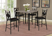 PUB TABLE AND 4 X PUB CHAIRS - D370-5