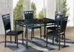 TABLE AND 4 X SIDE CHAIRS - D797-5