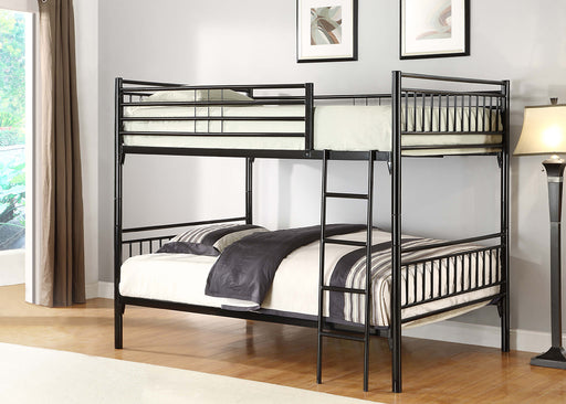 FULL/FULL BLACK METAL BUNKBED - S465